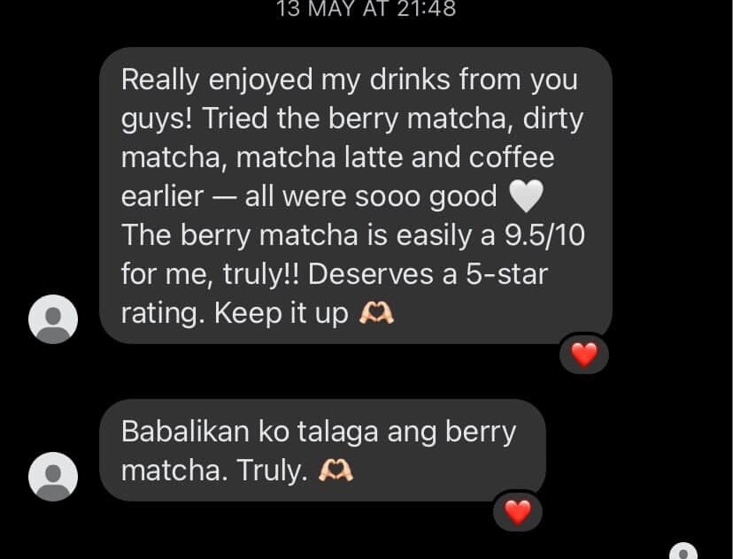 Customer review screenshot